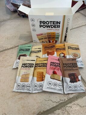 Clean Simple Eats Protein Powder Variety Pack - Assorted flavors 9 packs